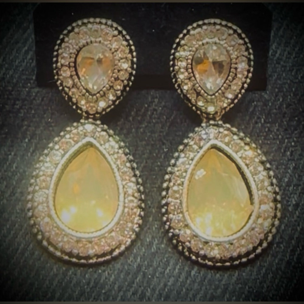 Elegant Gold and Silver Teardrop Earrings